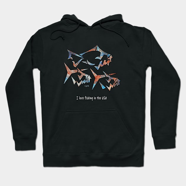 I Love Fishing in The USA Hoodie by The Witness